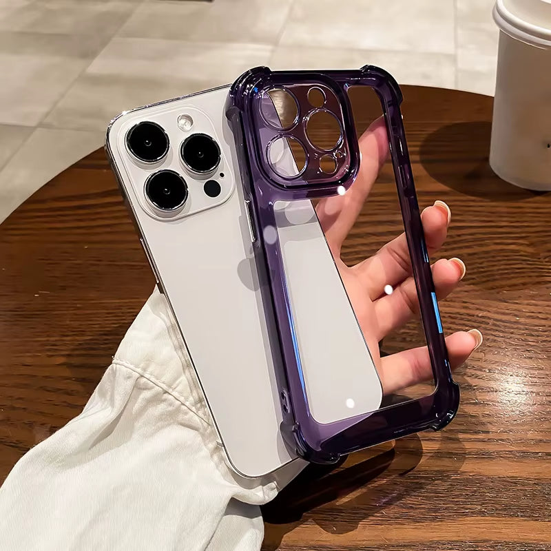 Coque de téléphone en Silicone transparente, étui souple antichoc pour iPhone
