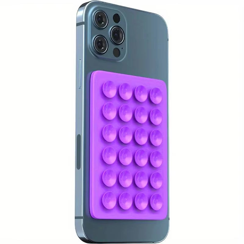 Support de téléphone à ventouse en silicone, antidérapant, simple face, autocollant arrière