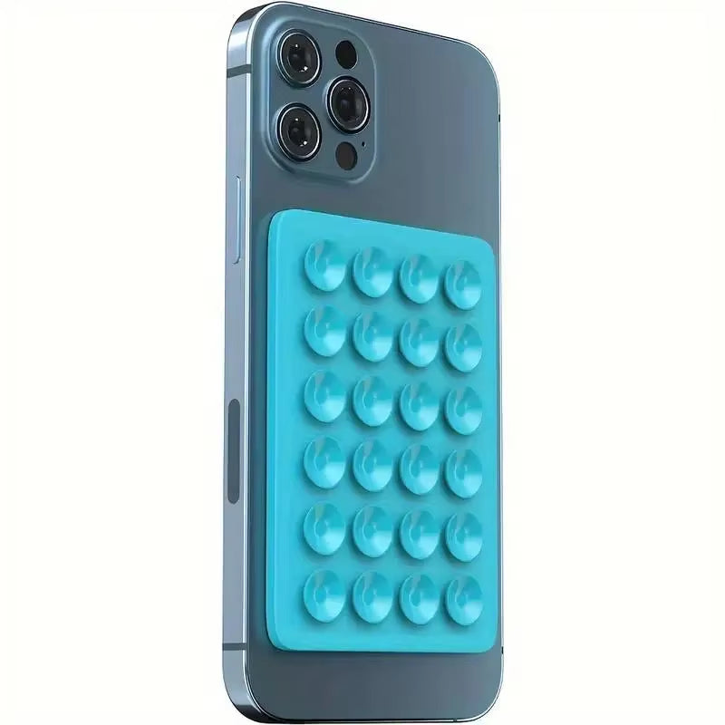 Support de téléphone à ventouse en silicone, antidérapant, simple face, autocollant arrière