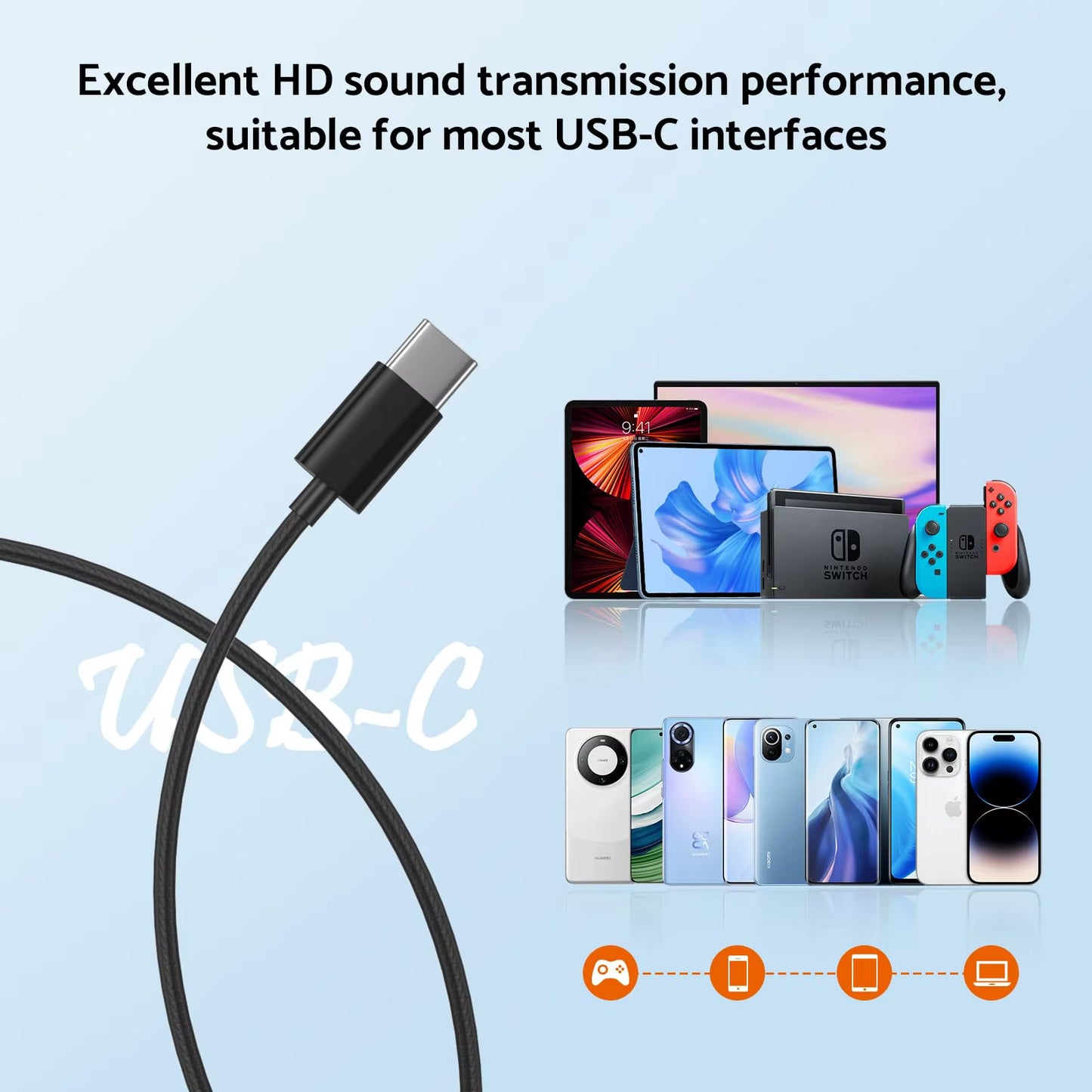 Écouteurs Samsung intra-auriculaires Hifi avec contrôle filaire, son surround, connecteur USB Type C ou Jack 3.5mm