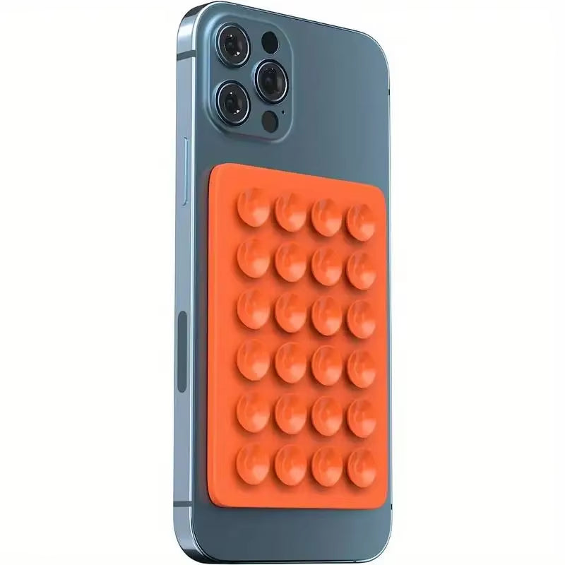 Support de téléphone à ventouse en silicone, antidérapant, simple face, autocollant arrière