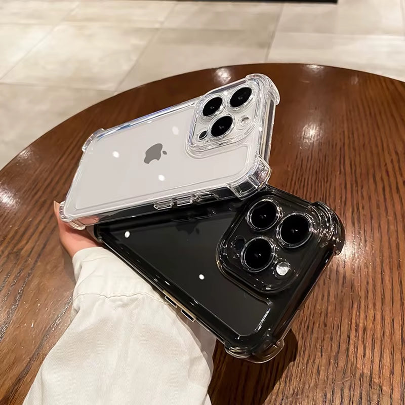 Coque de téléphone en Silicone transparente, étui souple antichoc pour iPhone