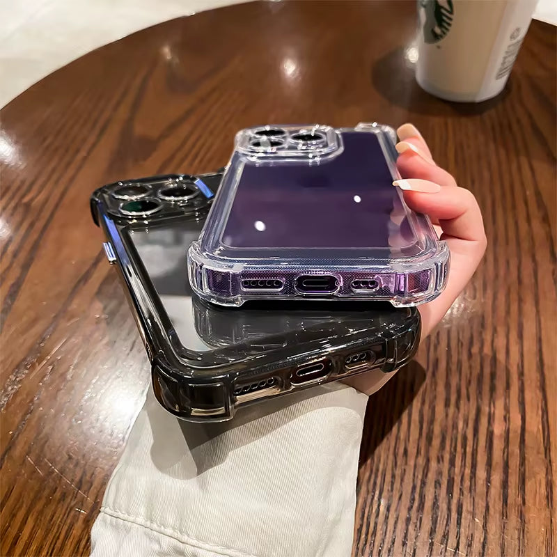 Coque de téléphone en Silicone transparente, étui souple antichoc pour iPhone