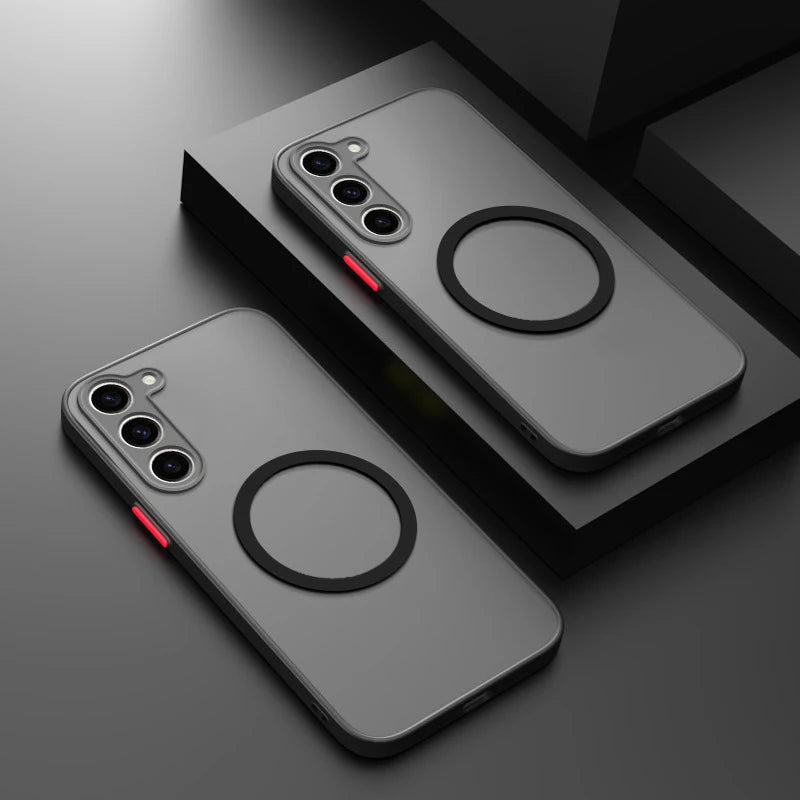 Matte Magnetic for Samsung Galaxy S25 S24 S23 S22 S21 S20 Ultra plus FE A54 A53 A13 Note 20 10 5G Case Wireless Charge Cover