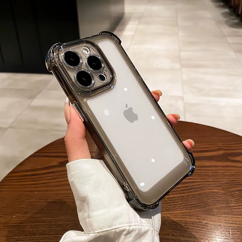 Coque de téléphone en Silicone transparente, étui souple antichoc pour iPhone