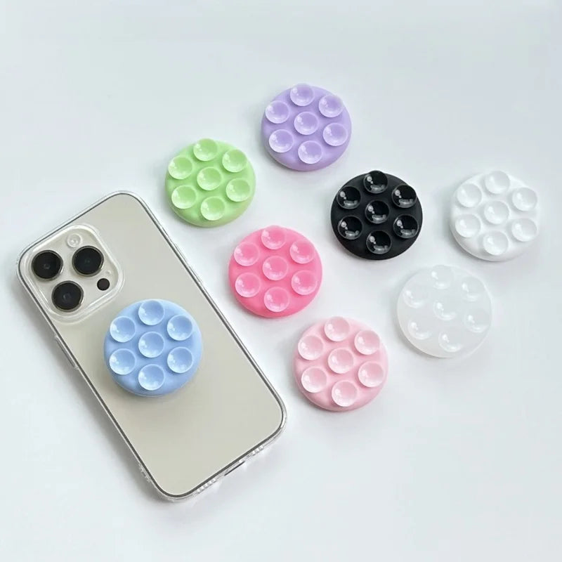 Support ventouse adhésive ronde en silicone pour téléphone portable Griptok