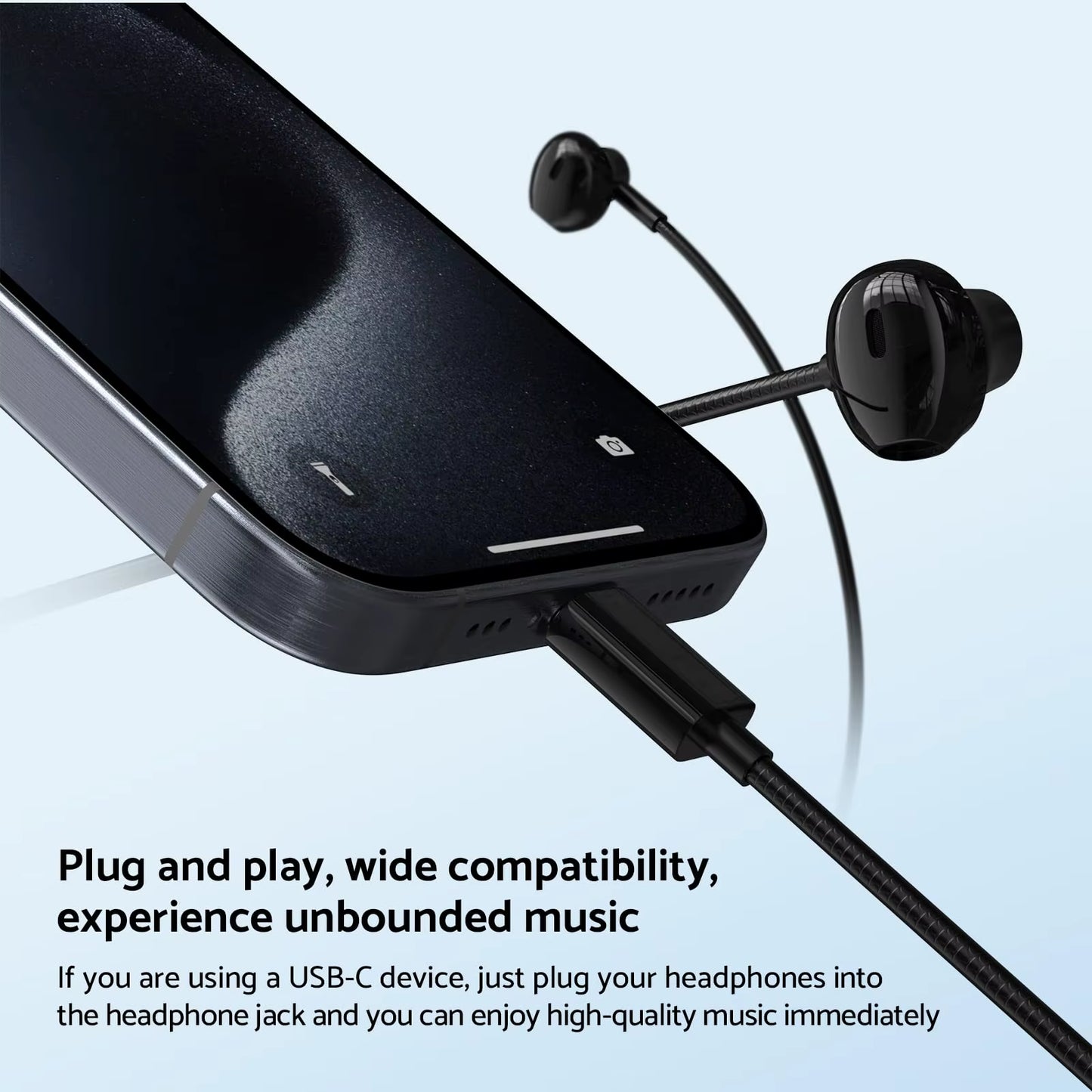 Écouteurs Samsung intra-auriculaires Hifi avec contrôle filaire, son surround, connecteur USB Type C ou Jack 3.5mm