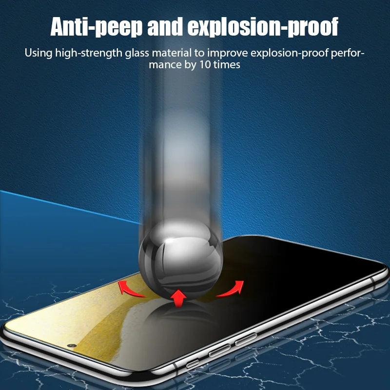 Lot de 2 verres trempés anti espion pour Samsung