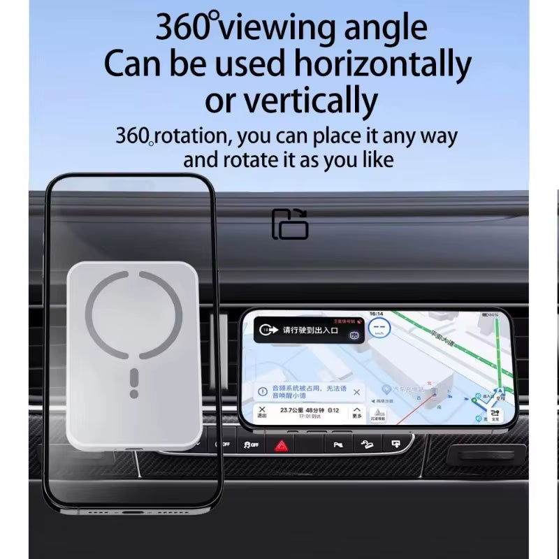 Support magnétique charge rapide sans fil pour voiture 100 W, pour iPhone 16, 15, 14, 13, 12 Pro Max