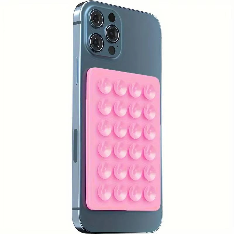 Support de téléphone à ventouse en silicone, antidérapant, simple face, autocollant arrière