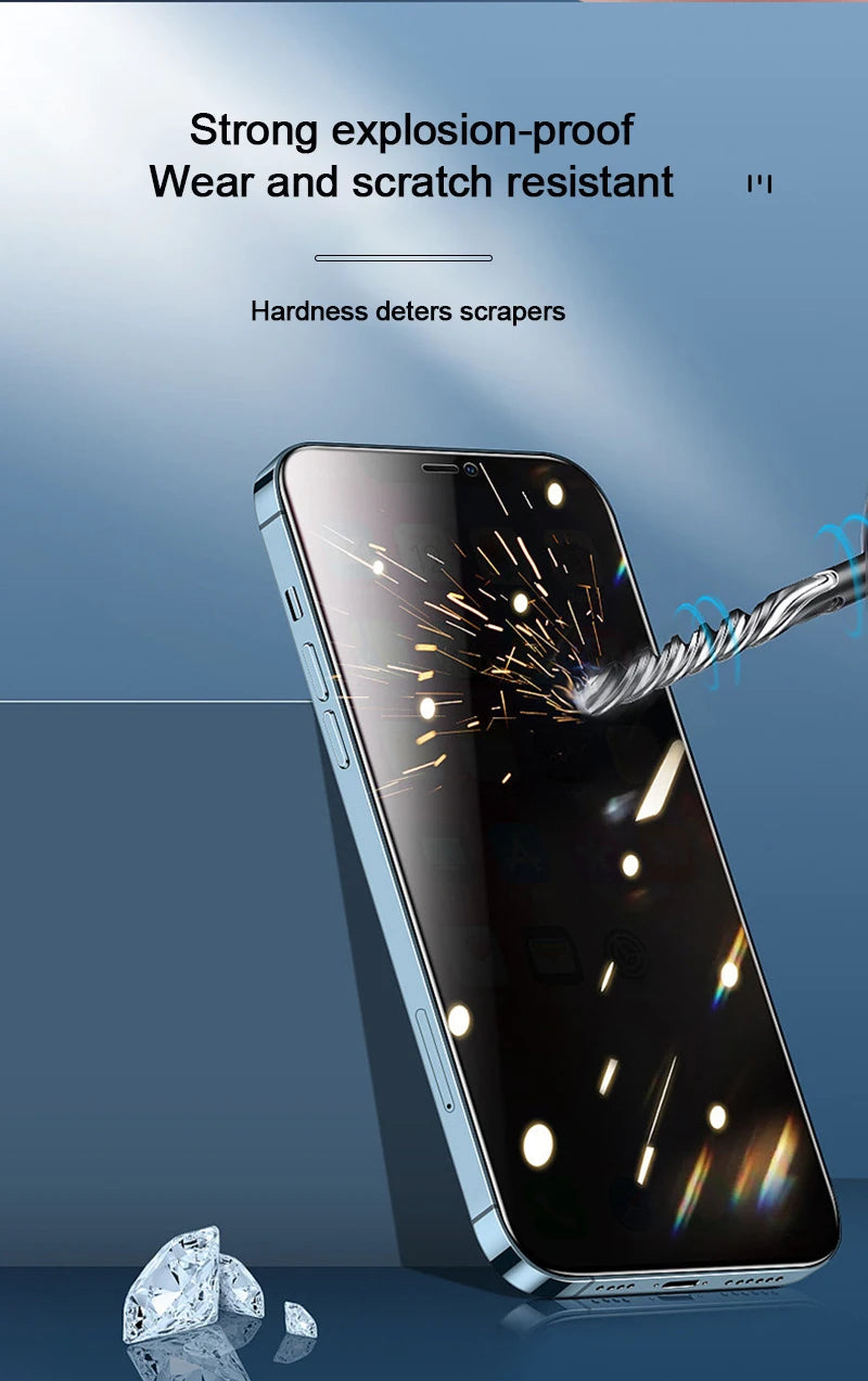 Verre trempé anti espion pour iPhone