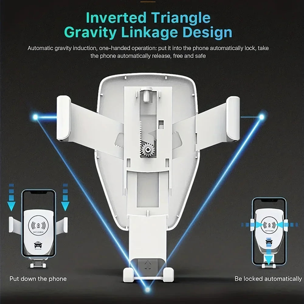 Wireless Charging Phone Car Holder Charger 30W for Iphone 15 14 13 12 11 Pro XS Max XR Samsung Xiaomi Fast Car Wireless Chargers