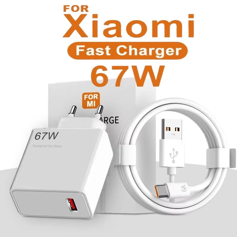 Chargeur USB-C rapide 67W pour Xiaomi