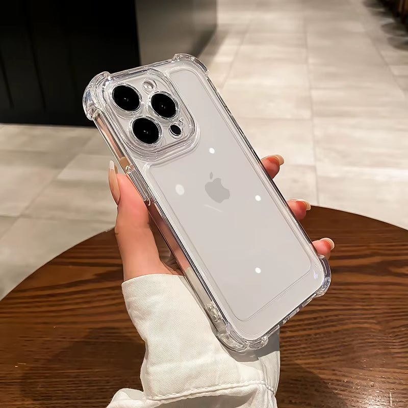 Coque de téléphone en Silicone transparente, étui souple antichoc pour iPhone