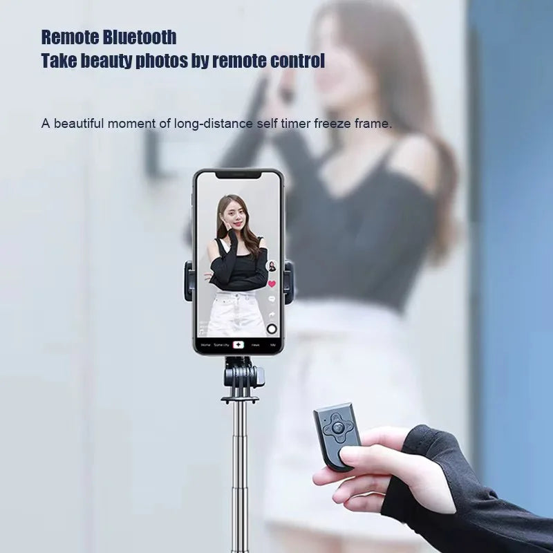 Perche à Selfie sans fil Bluetooth longue de 1.67M, pliable avec lumière de remplissage pour Smartphones