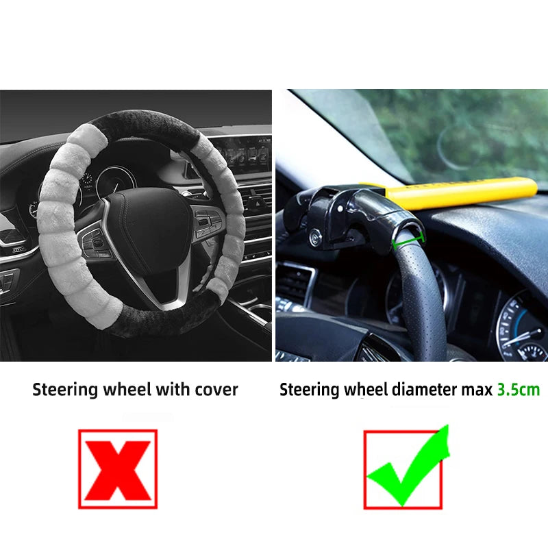 Canne antivol de volant de voiture universelle