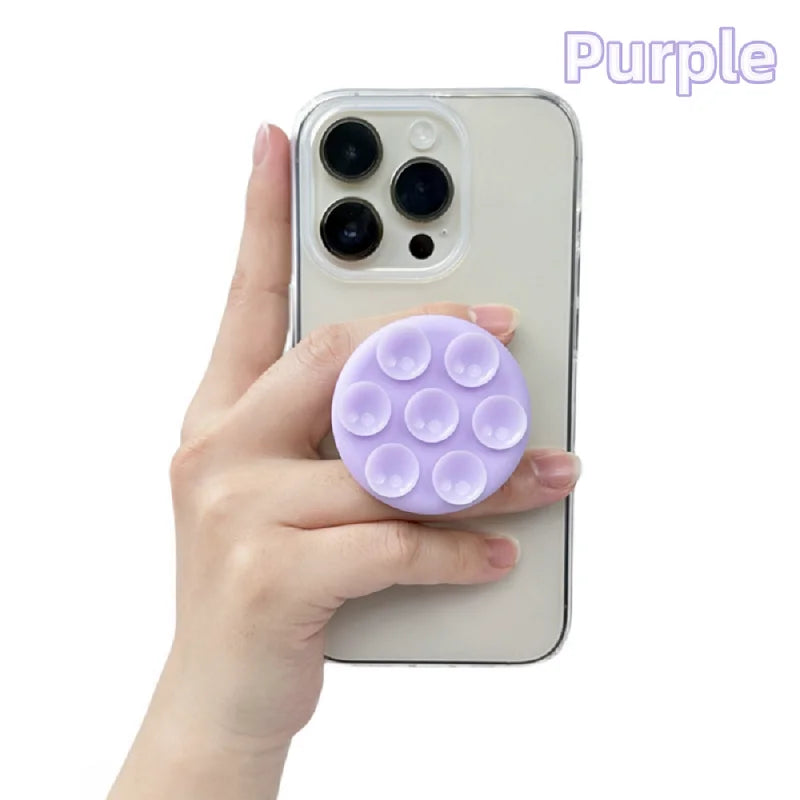 Support ventouse adhésive ronde en silicone pour téléphone portable Griptok