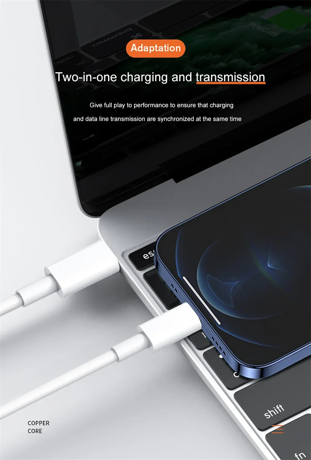 Chargeur Rapide 20W + Câble 1M USB C vers Lightning ou type C. Selon modèle iPhone, Samsung, Xiaomi, Huawei…