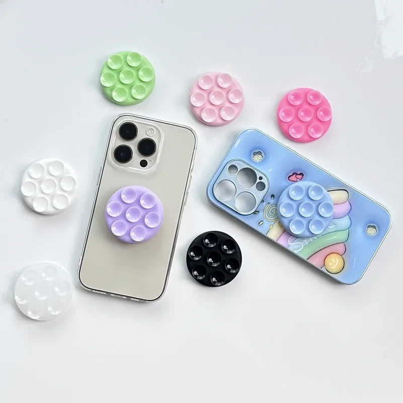 Support ventouse adhésive ronde en silicone pour téléphone portable Griptok