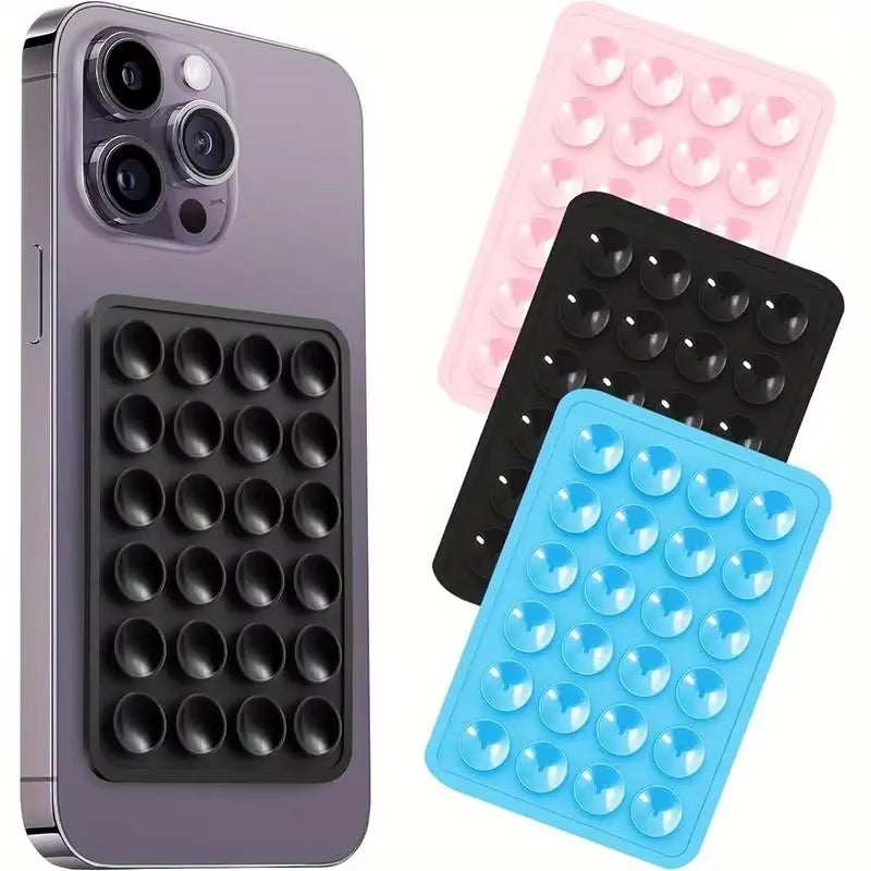 Support de téléphone à ventouse en silicone, antidérapant, simple face, autocollant arrière