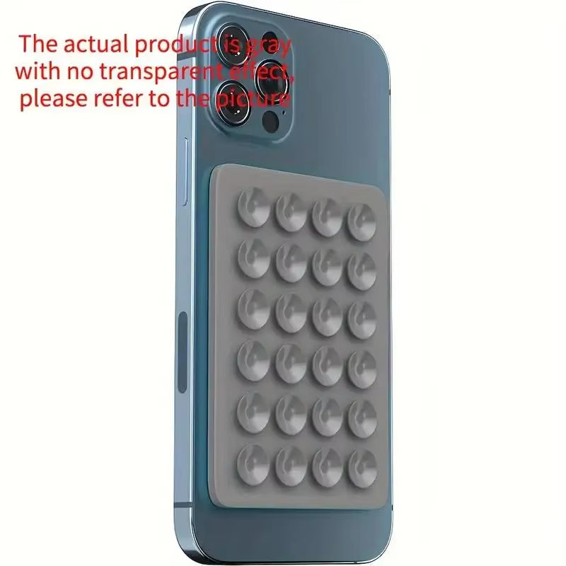 Support de téléphone à ventouse en silicone, antidérapant, simple face, autocollant arrière