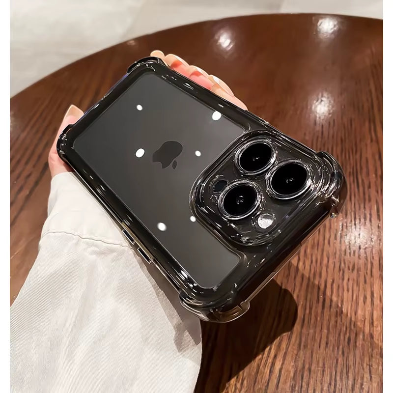 Coque de téléphone en Silicone transparente, étui souple antichoc pour iPhone