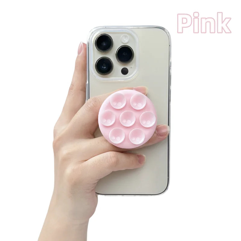 Support ventouse adhésive ronde en silicone pour téléphone portable Griptok