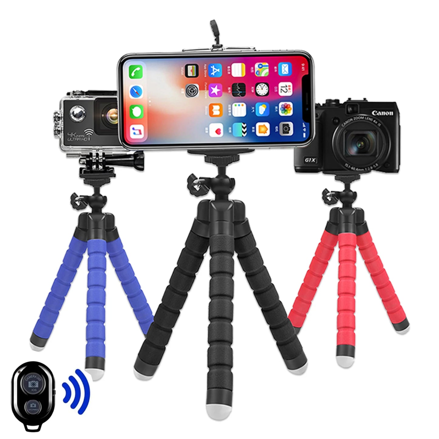 Mini Trépied flexible avec télécommande pour téléphone portable, appareil photo et GoPro