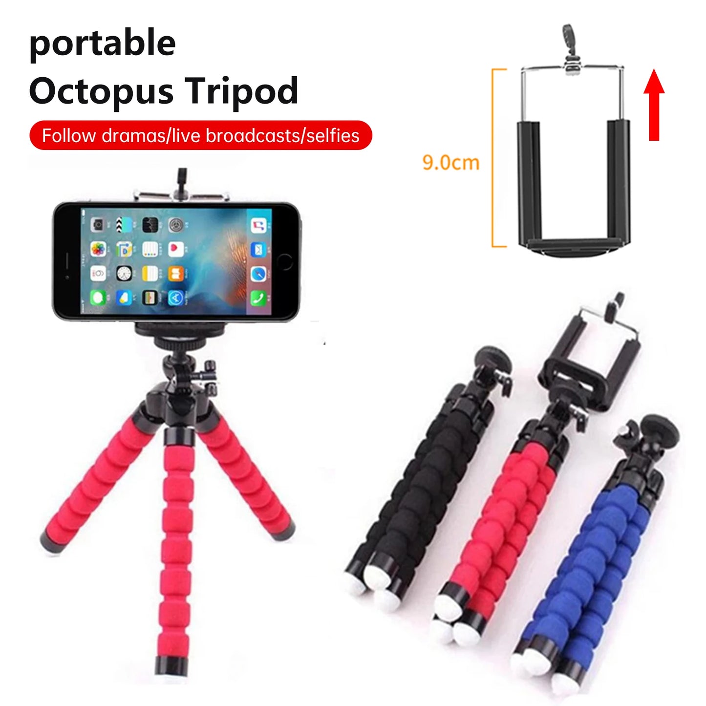 Mini Trépied flexible avec télécommande pour téléphone portable, appareil photo et GoPro