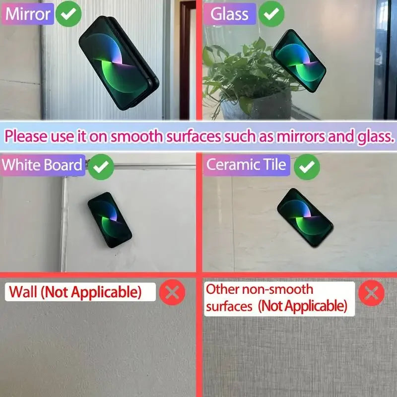 Support de téléphone à ventouse en silicone, antidérapant
