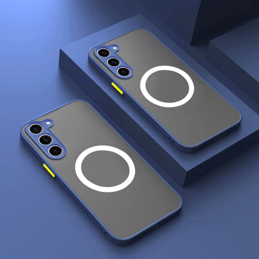 Matte Magnetic for Samsung Galaxy S25 S24 S23 S22 S21 S20 Ultra plus FE A54 A53 A13 Note 20 10 5G Case Wireless Charge Cover