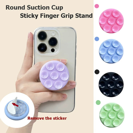 Support ventouse adhésive ronde en silicone pour téléphone portable Griptok