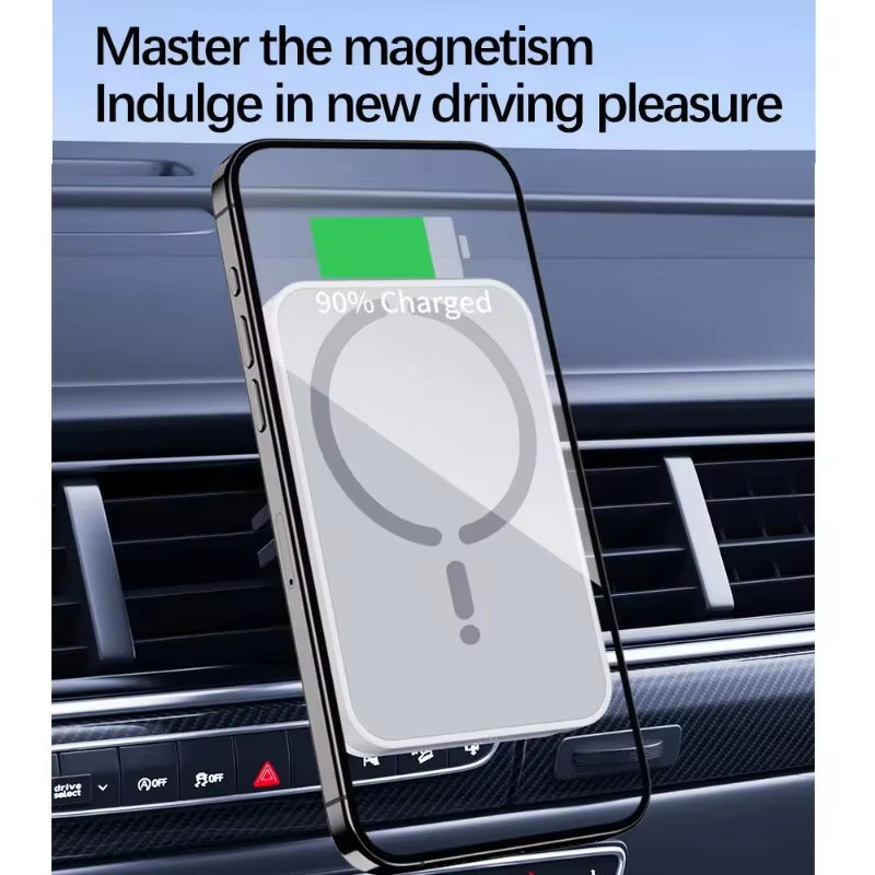 Support  magnétique charge rapide sans fil pour voiture 100 W, pour iPhone 16, 15, 14, 13, 12 Pro Max