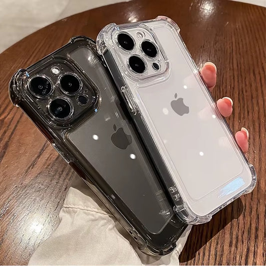 Coque de téléphone en Silicone transparente, étui souple antichoc pour iPhone
