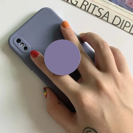 Support de téléphone portable autocollant et extensible avec poignée ronde