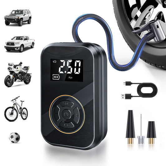 Compresseur d'air portable sans fil pour voiture, moto, vélo